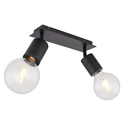 Globo Lighting Spot plafonnier design métal Hermine - 2 Ampoules - Noir