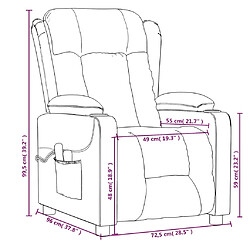 vidaXL Fauteuil électrique de massage Noir Tissu pas cher