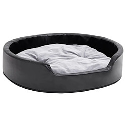 vidaXL Lit pour chiens Noir et gris 79x70x19 cm Peluche et similicuir