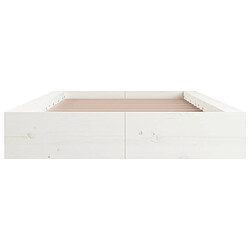 Acheter Maison Chic Lit adulte - Lit simple Cadre de lit,Structure du lit Contemporain Blanc 100x200 cm Bois massif -MN55654