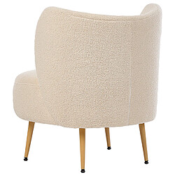 Beliani Fauteuil OTSBY II avec coussin Bouclé Beige pas cher