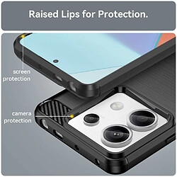 Avis Htdmobiles Coque pour Xiaomi Redmi Note 13 Pro 5G / Poco X6 5G - housse etui silicone gel carbone + verre trempe - NOIR