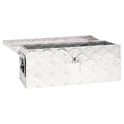 Acheter vidaXL Boîte de rangement Argenté 60x23,5x23 cm Aluminium