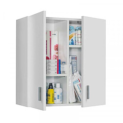 Acheter Dansmamaison Armoire suspendu 2 portes - Blanc - MULA