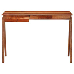 Helloshop26 Bureau table poste de travail meuble d'ordinateur informatique étude avec tiroir 110 x 50 x 77 cm bois d'acacia massif brun 02_0023444