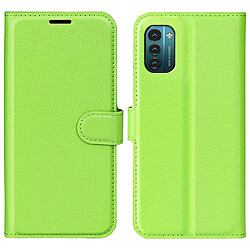 Etui en PU texture litchi avec support, vert pour votre Nokia G11/G21