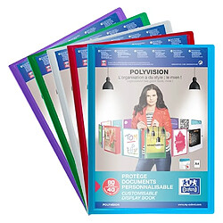 Protège-documents Polyvision Oxford 40 pochettes - 80 vues - Lot de 12