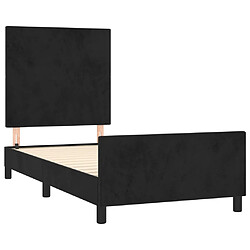 Avis vidaXL Cadre de lit sans matelas noir 80x200 cm velours