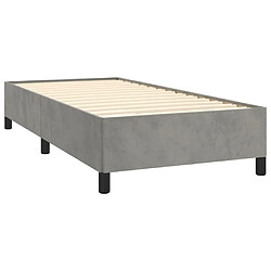 Avis vidaXL Cadre de lit sans matelas gris clair 80x200 cm velours