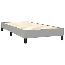 Avis vidaXL Sommier à lattes de lit avec matelas Gris clair 90x200 cm Tissu