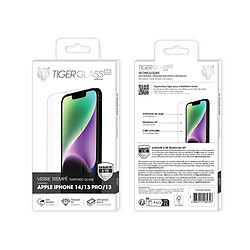 Tiger Protection d'Écran pour iPhone 14 / 13 Pro / 13 en Verre Trempé Anti-rayures Transparent