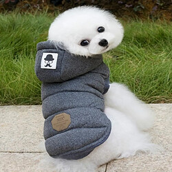 Wewoo Manteau d'hiver matelassé veste en coton super chaud et doux pour chien de compagnietaille M Gris