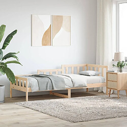 Maison Chic Lit de jour, Lit de repos pour Salon Chambre,Canapé-lit,Lit d'invité 80x200 cm Bois de pin massif -MN47615