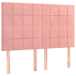 vidaXL Têtes de lit 4 pcs Rose 72x5x78/88 cm Velours