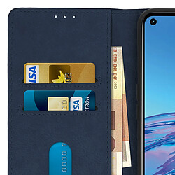 Avizar Étui Oppo A53 / A53s Housse Intégrale Porte-carte Fonction Support bleu nuit pas cher