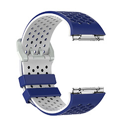 bracelet de sport en silicone avec bracelet en silicone souple pour montre intelligente ionique noir-blanc