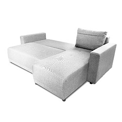 Avis Bestmobilier Pilea - canapé d'angle réversible 4 places - convertible avec coffre - en tissu