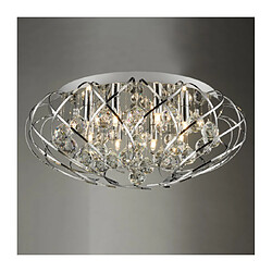 Avis Luminaire Center Plafonnier Design Riya Cristal,chrome poli 8 ampoules 21cm