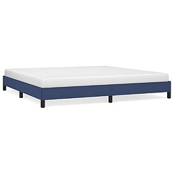 vidaXL Cadre de lit sans matelas bleu 200x200 cm tissu