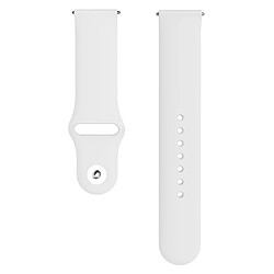 Wewoo Bracelet pour montre connectée Galaxy Watch Active 2 Smart couleur unie de poignet en siliconeTaille L Blanc