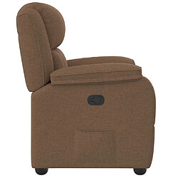 Avis vidaXL Fauteuil inclinable Marron Tissu