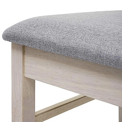 Acheter Mendler 2x chaise de salle à manger HWC-G47, chaise pour cuisine, tissu, en bois massif ~ châssis clair, gris