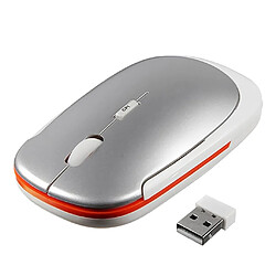 Souris optique 1000dpi souris de bureau sans fil 2,4 ghz pour ordinateur / tv argent