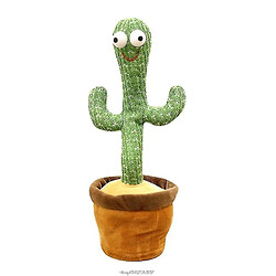 Universal Amusant 32cm dansant electrique plante cactus peluche avec musique pour enfant cadeau cadeau maison