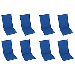 Acheter vidaXL Chaises inclinables de jardin et coussins lot de 8 Teck solide