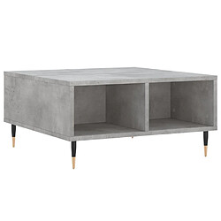 Maison Chic Table basse,Table Console Table d'appoint, Table pour salon gris béton 60x60x30 cm bois d'ingénierie -MN90379