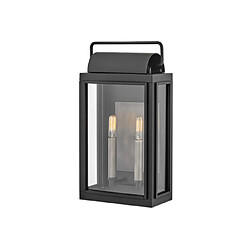 Elstead Lighting Applique murale extérieur Hinkley Verre Transparent,aluminium Noir