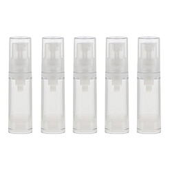 5 Pièces 12ml Pompe Airless Tubes Airless Lotion Crème Voyage Bouteilles