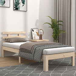 vidaXL Cadre de lit sans matelas bois massif 100x200 cm