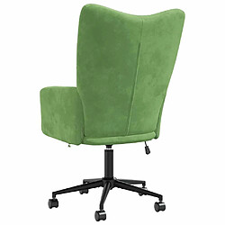 Acheter vidaXL Chaise de relaxation Vert clair Velours