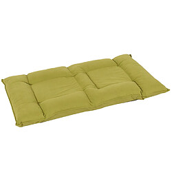 Mendler Fauteuil de sol HWC-N44, fauteuil de relaxation Coussin de sol Canapé de sol Fauteuil pliant 6 positions de relaxation, structure stable en velours ~ vert pas cher