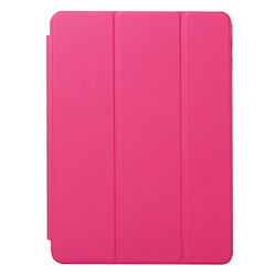 Wewoo Smart Cover Magenta pour iPad Pro 9.7 pouces Housse en cuir de couleur unie à rabat horizontal avec support à trois rabats et fonction réveil / veille