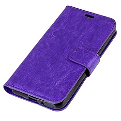 Wewoo Housse Étui Violet pour Samsung Galaxy A3 2017 / A320 Crazy Horse Texture Horizontal Flip PU en cuir avec support & Slots de cartes Portefeuille & Cadre photo et ampère Lanière & Boucle magnétique pas cher