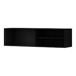 Acheter Bestmobilier Savanna - meuble TV suspendu - bois et noir - 150 cm