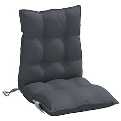 Acheter vidaXL Coussins de chaise à dossier bas lot de 4 anthracite