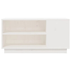 Acheter vidaXL Meuble TV Blanc 80x35x40,5 cm Bois de pin massif