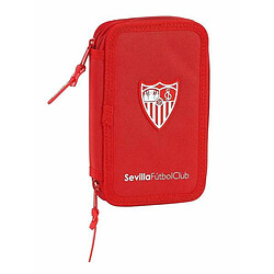 Pochette crayons Double Sevilla Fútbol Club Rouge (28 pcs)