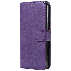 Wewoo Housse Coque Pour Huawei Honor 8C Étui de protection à rabat horizontal de couleur unie avec support et fentes cartes et portefeuille et cadre photo et lanière violet