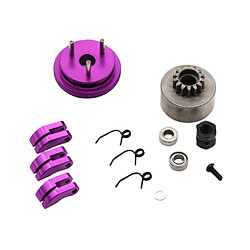 Volant D'inertie 14T Avec Jeu De Sabots De Roulement Pour Pièces De Voiture 1/8 Rc Violet