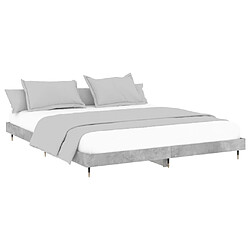 Acheter Maison Chic Lit adulte - Lit simple Cadre de lit,Structure du lit Contemporain gris béton 120x200 cm bois d'ingénierie -MN51959