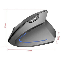 Wewoo Souris sans fil HXSJ T22 2.4GHz sans fil 4 clés 2400 DPI réglable optique verticale argent + gris pas cher