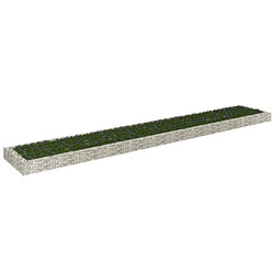 Maison Chic Jardinière,Lit surélevé - Bac à fleurs - pot de fleur à gabion Acier galvanisé 600x100x20 cm -GKD17591