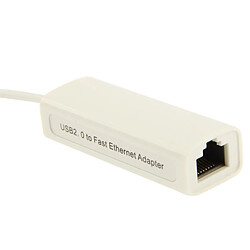 Avis Wewoo Blanc Adaptateur Fast Ethernet USB 2.0 haute vitesse