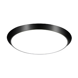 NETTLIFE Plafonnier LED avec détecteur de mouvement intérieur noir IP44 15 W Lampe de cave ronde avec détecteur de mouvement Ø 30 cm 4000 K