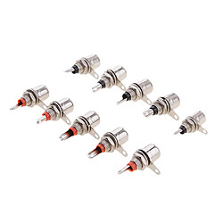 10 Pcs Adaptateur Connecteurs Femelles Audio Rca à Montage Sur Panneau