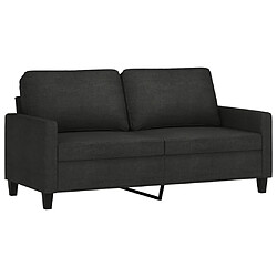 Maison Chic Canapé à 2 places,Sofa de Salon,Canapé droit Noir 140 cm Tissu -GKD931756